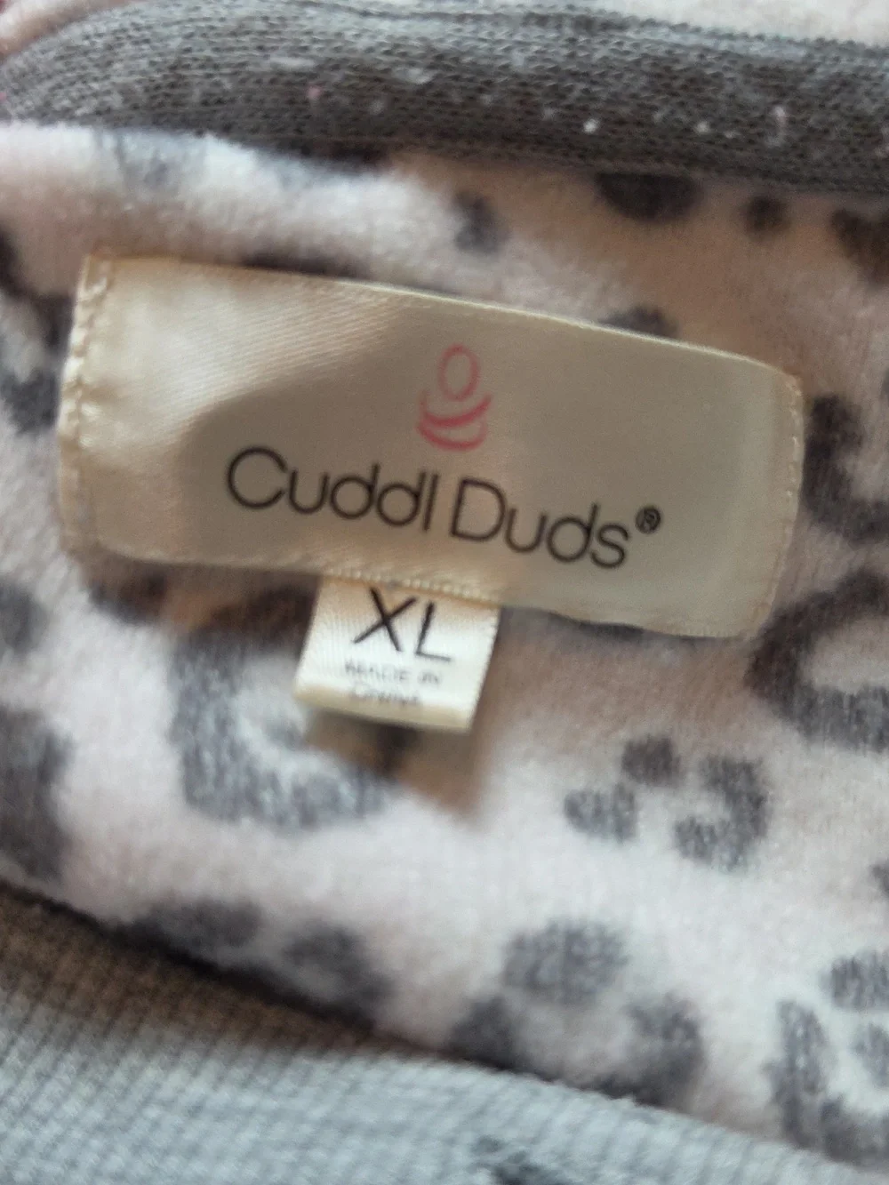 CUDDL‎ DUDS | Cozy Pink Leopard Fleece 2pc Hoodie Jogger Pajama Lounge Set | XL